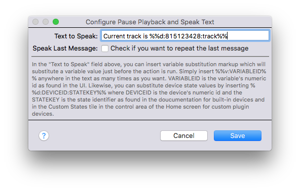 iTunes Pause and Say Dialog Image