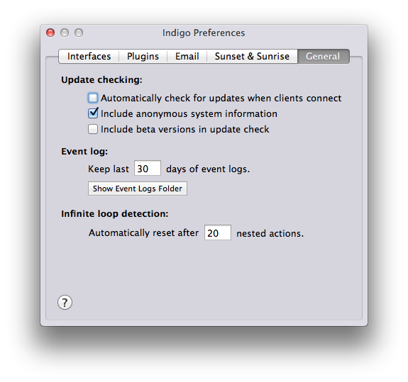 General Preferences Tab Image