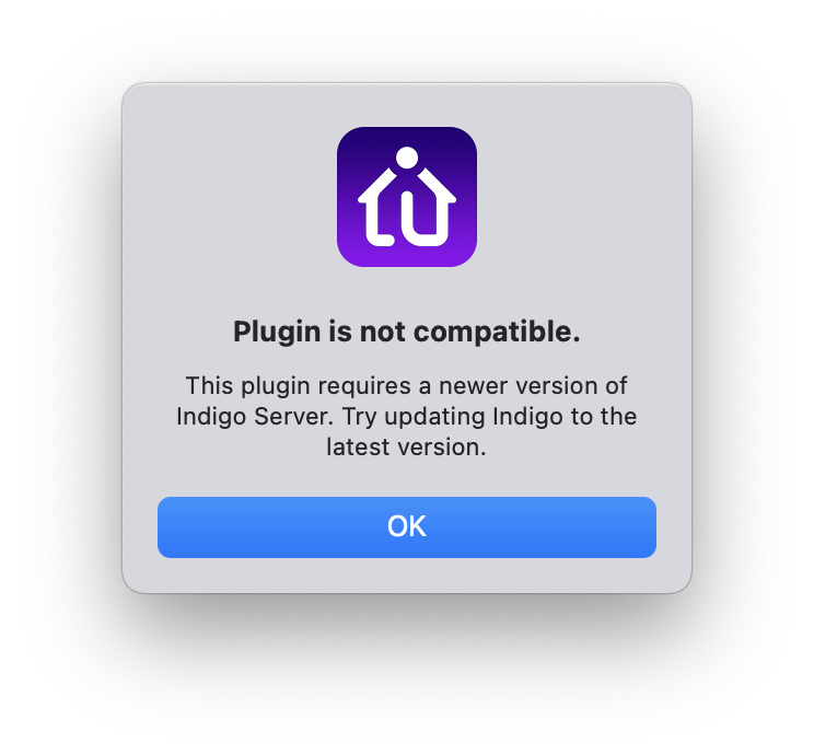 Plugin Not Compatible Alert Image