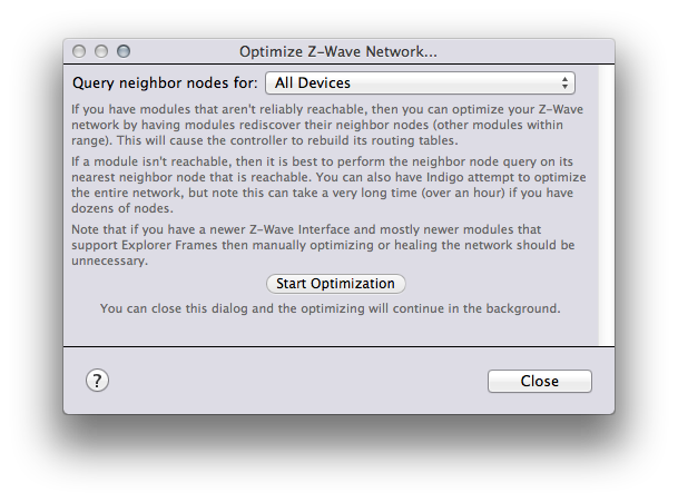 Z-Wave Dialog Optimize Network Image