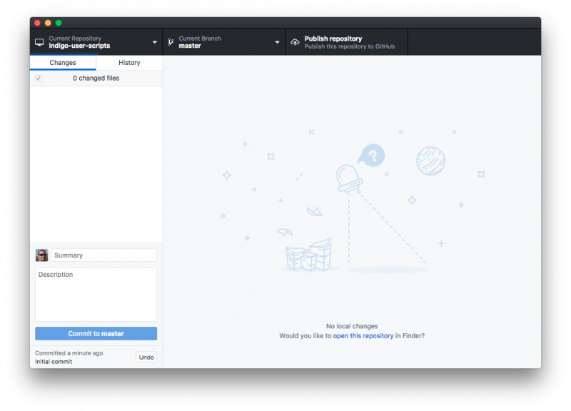 gitHub Desktop Post Commit Pre-Publish Image