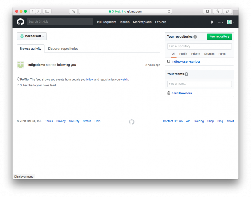 GitHub Website New Repo In List Image