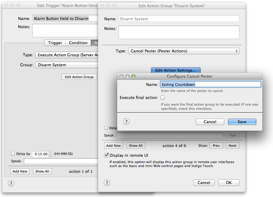 Alarm Disarm System Cancel Exit Action Image