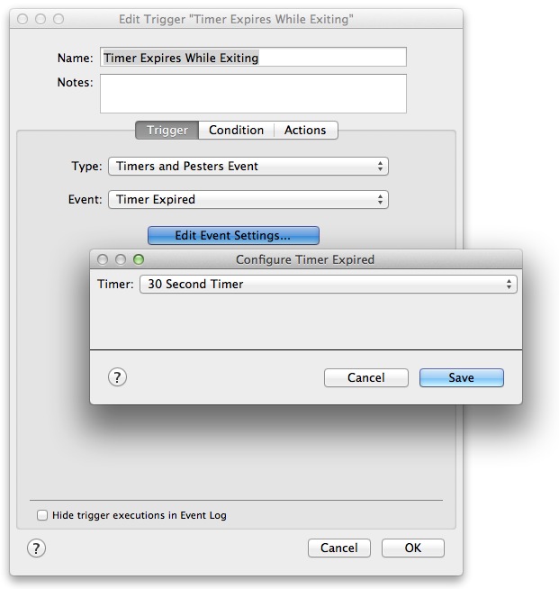 Alarm Timer Expires Exiting Trigger Image