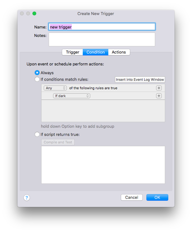 Conditions Tab Image