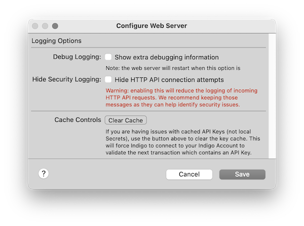 Web Server Settings Image