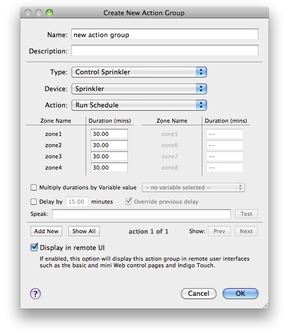 Action Group Dialog Image