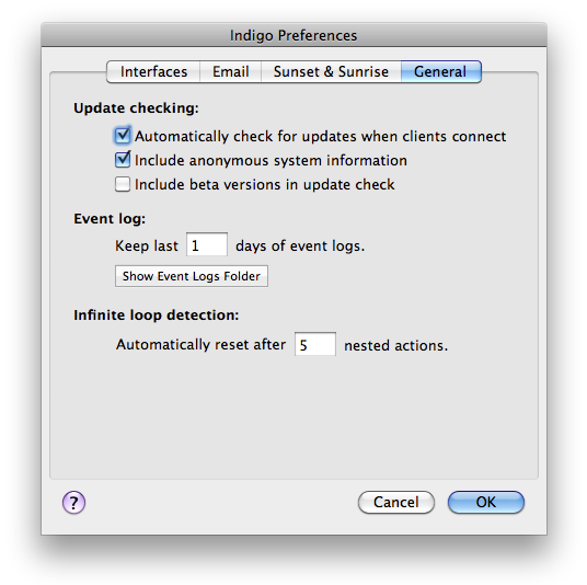 General Preferences Tab Image