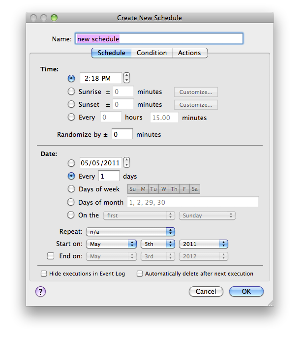 Schedule Dialog Image