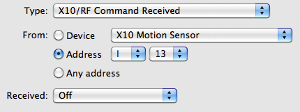 X10 Command Received Trigger Image