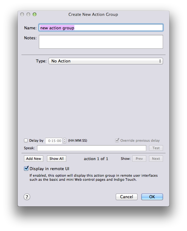 Action Group Dialog Image