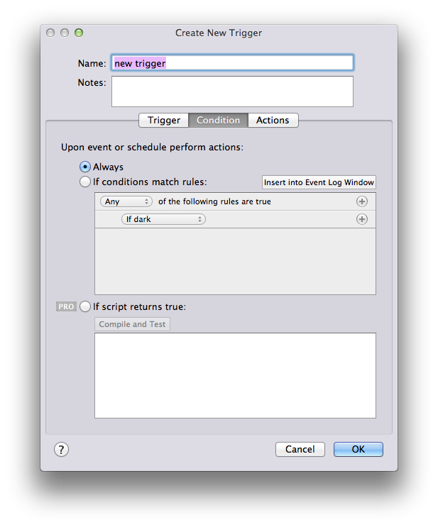 Conditions Tab Image