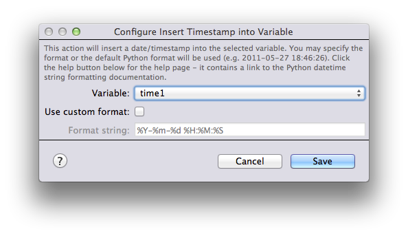 Insert Timestamp Into Variable Action Image