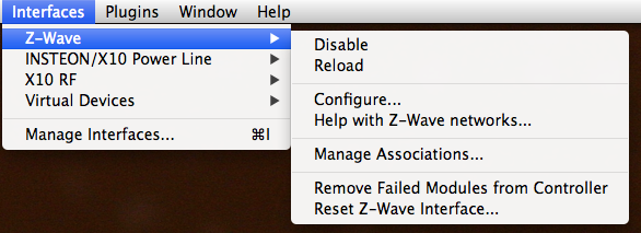 Z-Wave Menu Image