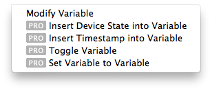 Variable Actions Type Menu Image