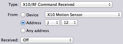 X10 Command Received Trigger Image