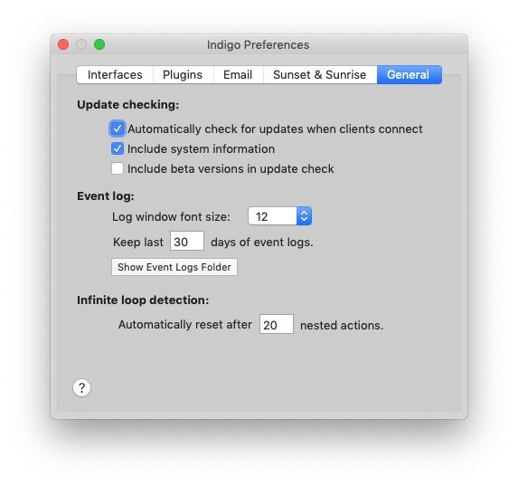 General Preferences Tab Image