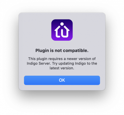 Plugin Not Compatible Alert Image
