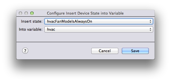 Insert Device State Into Variable Action Image
