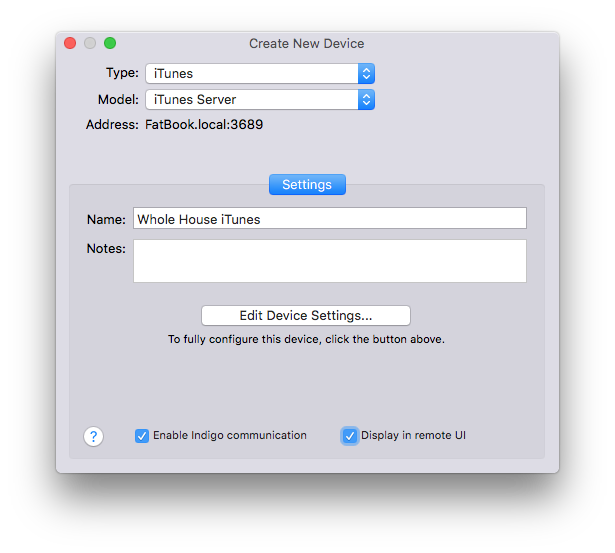 iTunes Device Dialog