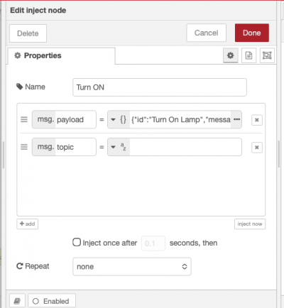 Node Red Inject Node Turn On Image Node Red Inject Node Turn On Image